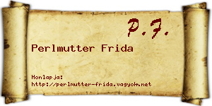 Perlmutter Frida névjegykártya